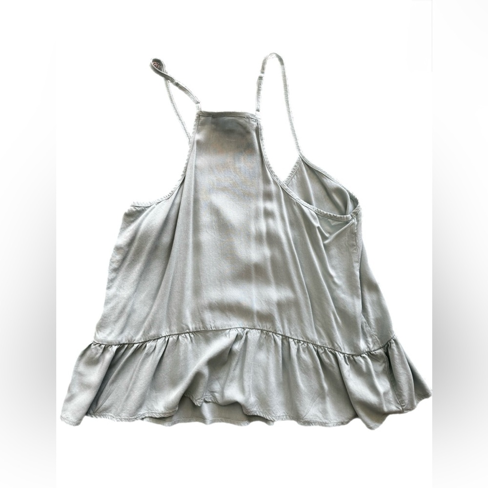 Pink Rose Soft Green Ruffle Camisole - Picture 5 of 5